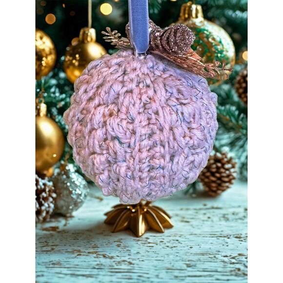 Handmade Crocheted Christmas Ornament Christmas Bauble - Picture 3 of 5